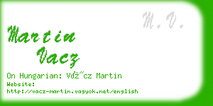 martin vacz business card